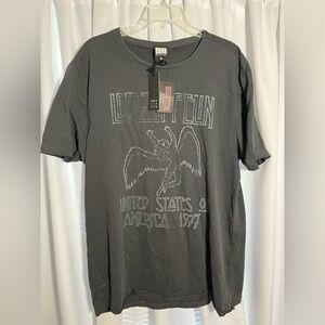NWT AMPLIFIED Led Zeppelin USA Tour 77 Grey T-Shirt s XXL